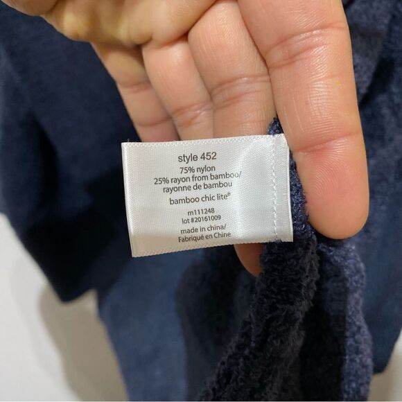 NEW Barefoot Dreams Cozy Chic Lite Circle Cardigan Navy Blue - Picture 4 of 5